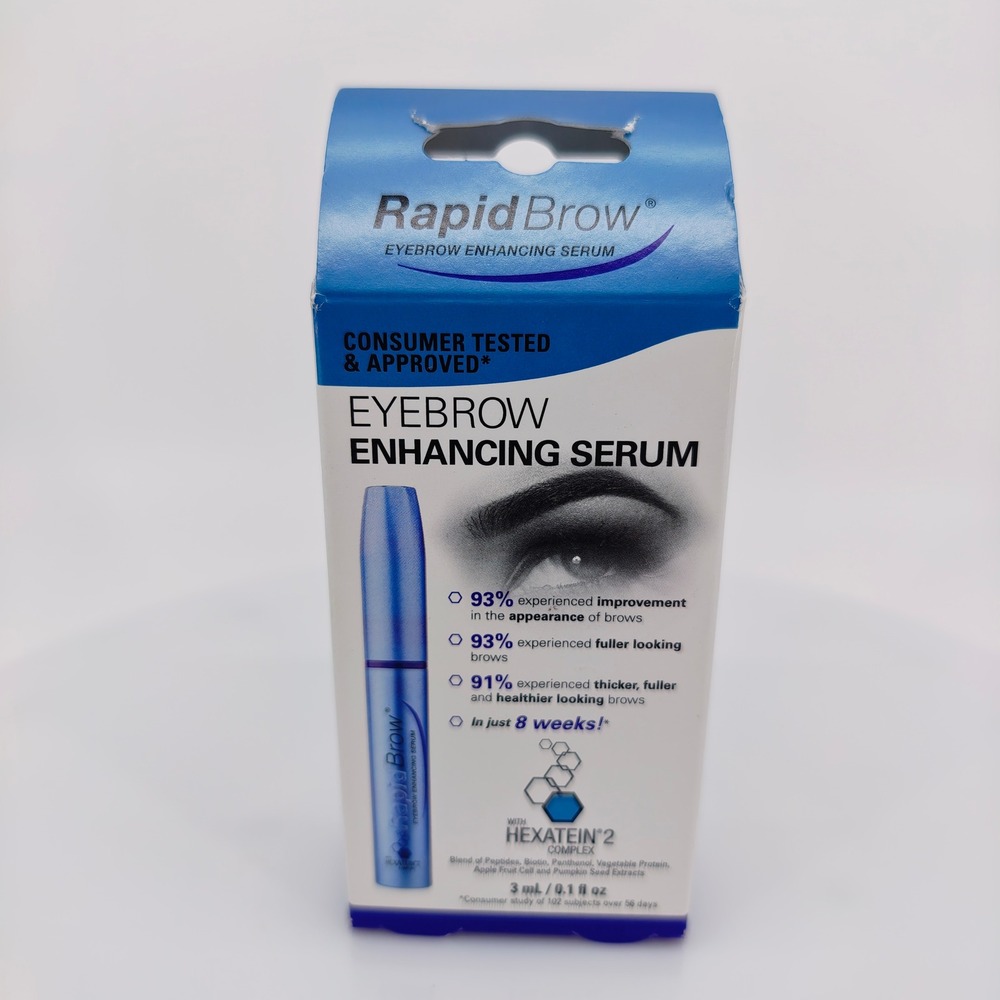 RapidBrow Eyebrow Enhancing Serum with Hexatein 2 Complex 3ml 0.1 fl oz New Box